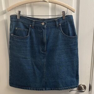 Vintage Classic Bill Blass Blue Denim Skirt - Casual Women's Denim Mini -10